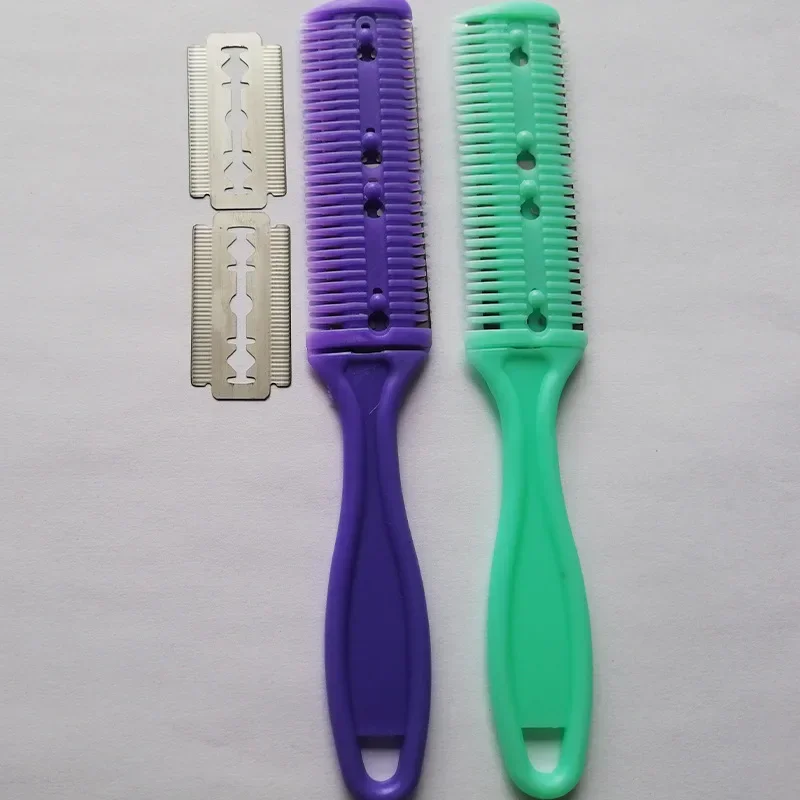 Haar Rasieren Kamm Mit Rasierklinge Haar Bürsten Haar Trimmer Schneiden Ausdünnung Haarschnitt Werkzeug Professionelle Barbier Salon Haare Messer