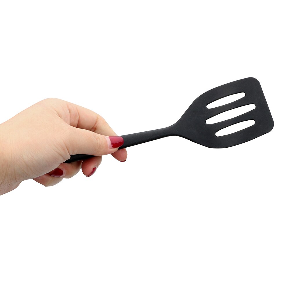 Ranurada Turner de silicona Turner pala para fritos huevo pescado sartén cuchara espátula de cocina utensilios de cocina