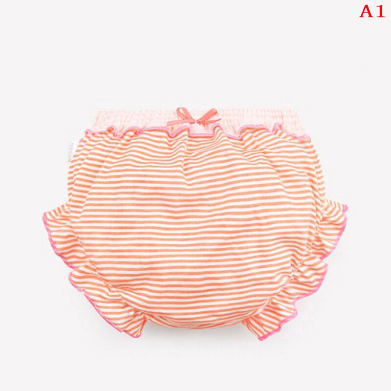 1pc baby bomuld træningsundertøj søde stribede prikker flæse trusser børn pige spædbarn til 0-2t børn 4 styles: A1 m