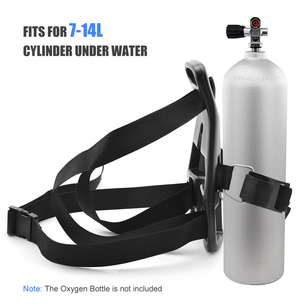 Zuurstof Fles Terug Houder Cilinder Rugzak Beugel Tank Houder Voor Duiken Scuba Vissen Operatie In Water