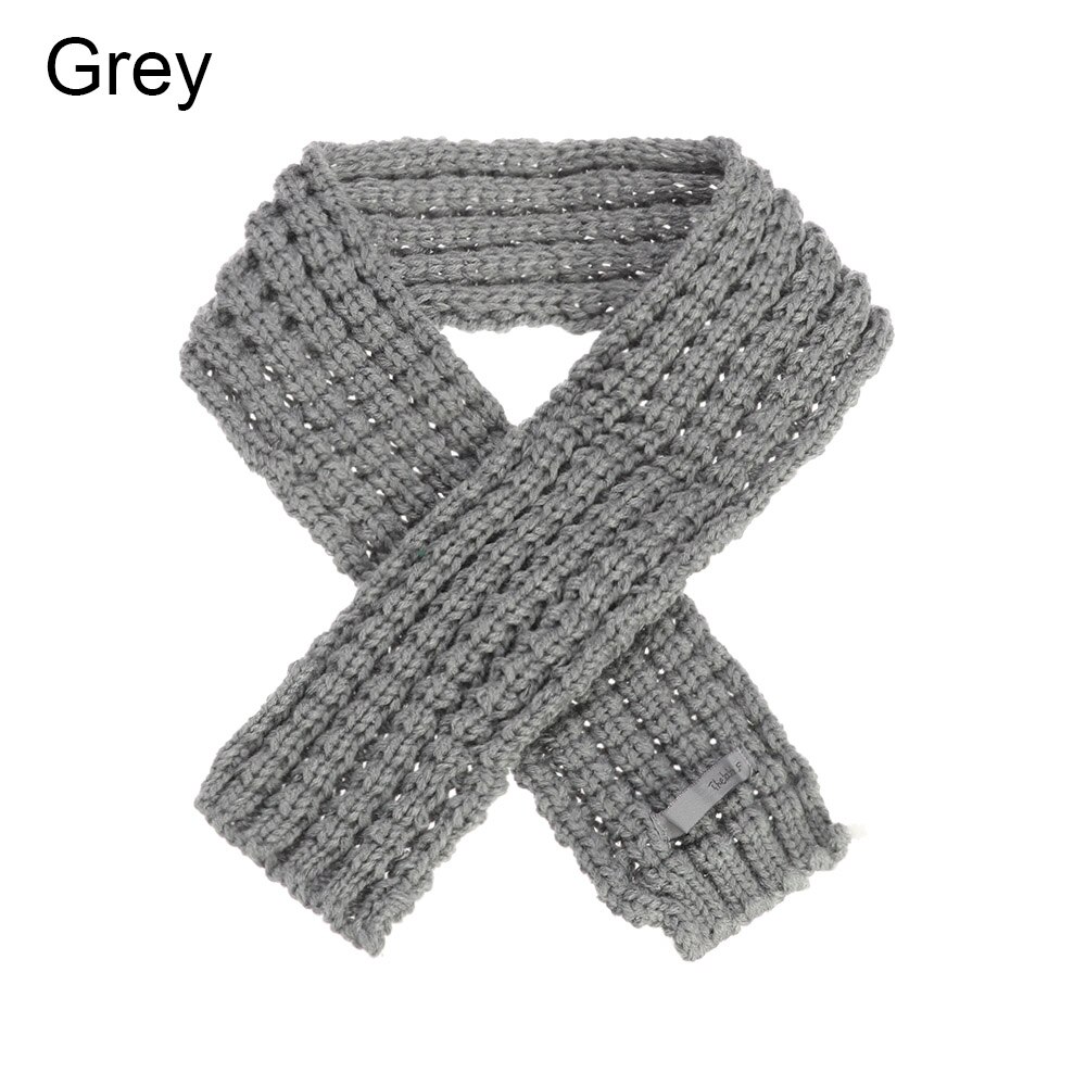 Winter warme babysjaals zachte comfortabele kindersjaals jongens meisjes halsslabbetjes kinderen gebreide kraaglus halsdoek accessoires: Grijs