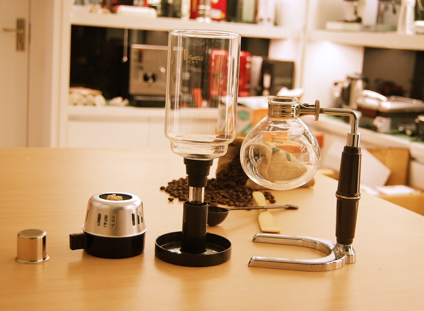 Syphon Machine à café cafetière en verre cafetière cafetière ensemble Siphon