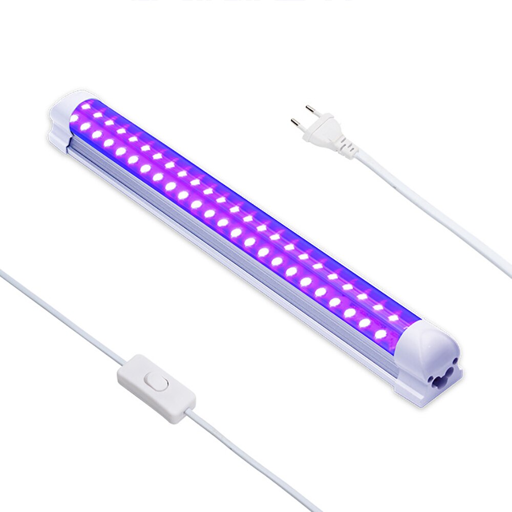Tubo de luz LED UV para discoteca, lámpara de curado UV integrada, tubo de luz ultravioleta para pintura corporal de , 10W: EU Plug