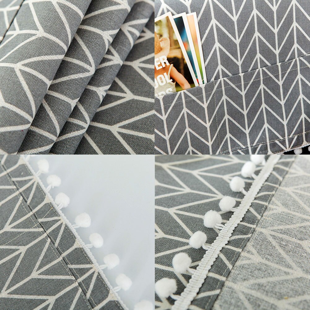 30x90cm With Side Pockets Microwave Oven Cover Machine Protector Tassel Dustproof Accessories Dining Room Cotton Linen Nordic