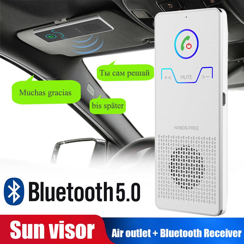 Vehemo BT5.0 Zonneklep Auto Bluetooth Ontvanger Auto MP3 Speler Handsfree Wireless Voor Speaker Bluetooth Speakerphone Smart