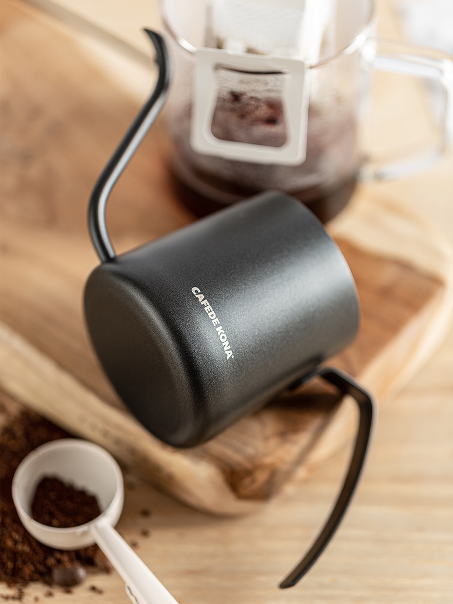 CAFEDEKONA Gooseneck Kettle Coffee Drip Pour-over pot 8 ounce /12 ounce spiky spout MINI ear hanger Long Spout Stainless Steel