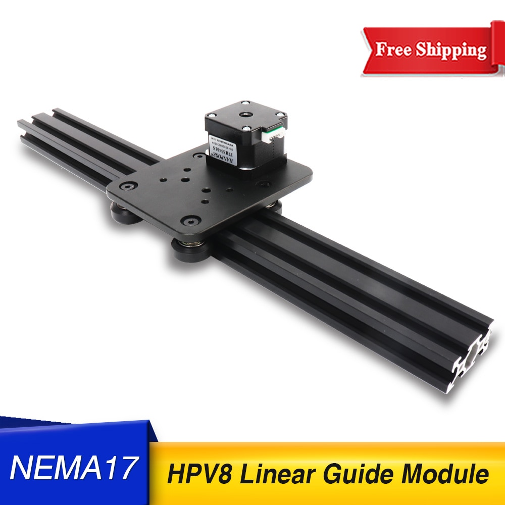 HPV8 Openbuilds Mini Solid V Slot Belt Linear module and Pinion Linear Actuator nema17 step motor for 3D printer