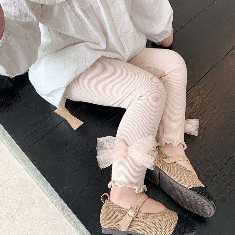Meisjesleggings herfst koreaanse strikbroek kinderbroeken kinderbroeken lente en herfst meisjesbroeken