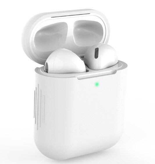 Funda de silicona para Apple Airpods Pro, funda inalámbrica con Bluetooth para Airpods 1 y 2, funda para auriculares para funda protectora de Airpods: 02 White