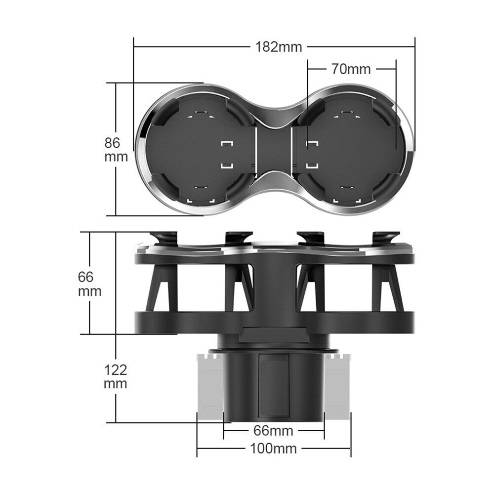 1pc for peugeot 408 bilsete koppholder med to hull drikkeflaskestativ vann drikke koppstativ justerbar holder biltilbehør