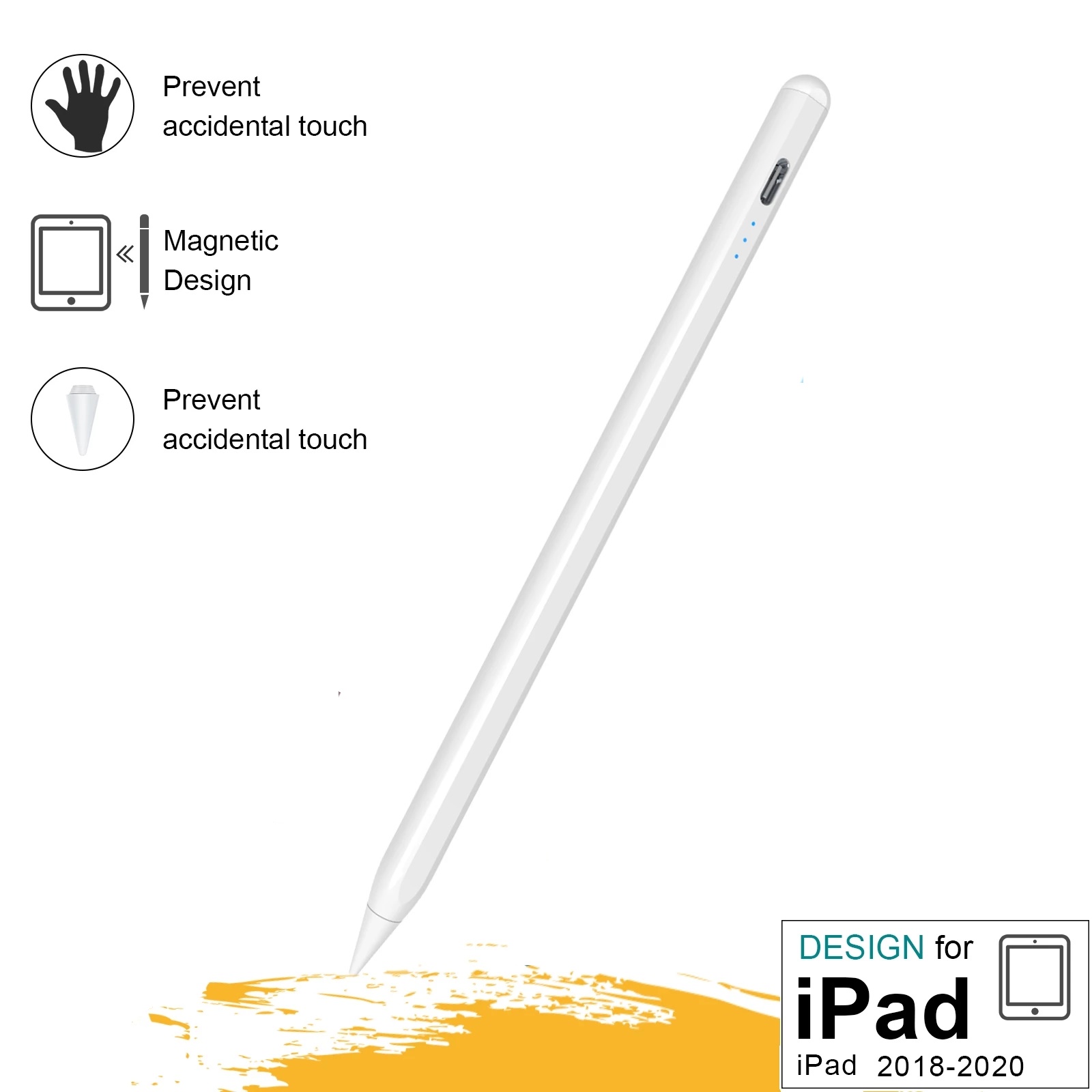 Apple Pencil iPad Tilt Pressure Sensitive Pen Magnetic Absorbing Anti-Mistaken Stylus Pen Battery Display Stylus