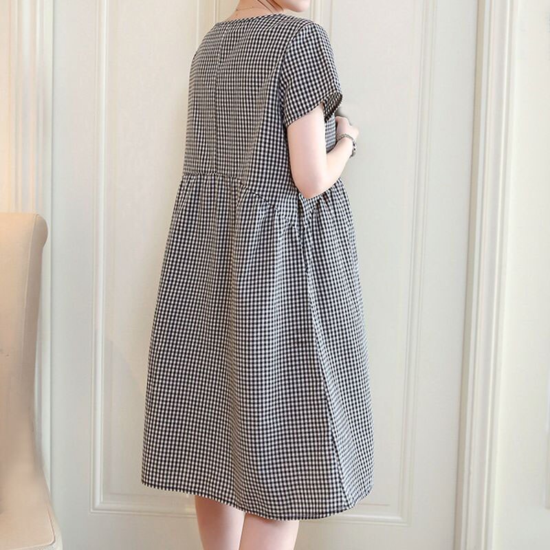Maternity Dresses For Women Pregnant Pregnancy Dress Plaid Loose Plus Size Clothes For Women Pregnant Dresses Maternity Clothes