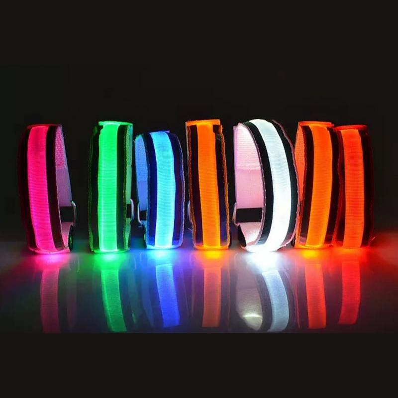 Reflecterende veiligheidsgordel voor buitensporten, armband voor nachtelijk fietsen en hardlopen, led-armband