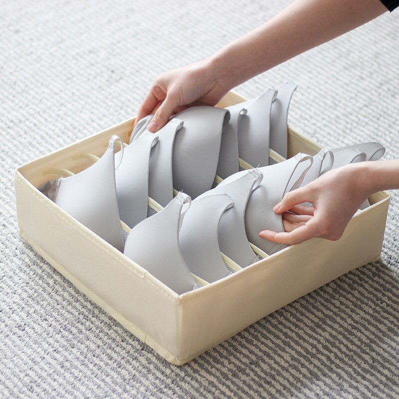 Luluhut 7 gitter bh arrangør 16 24 gitter sokker undertøy oppbevaringsboks garderobe skuff organizer sammenleggbart etui til undertøy