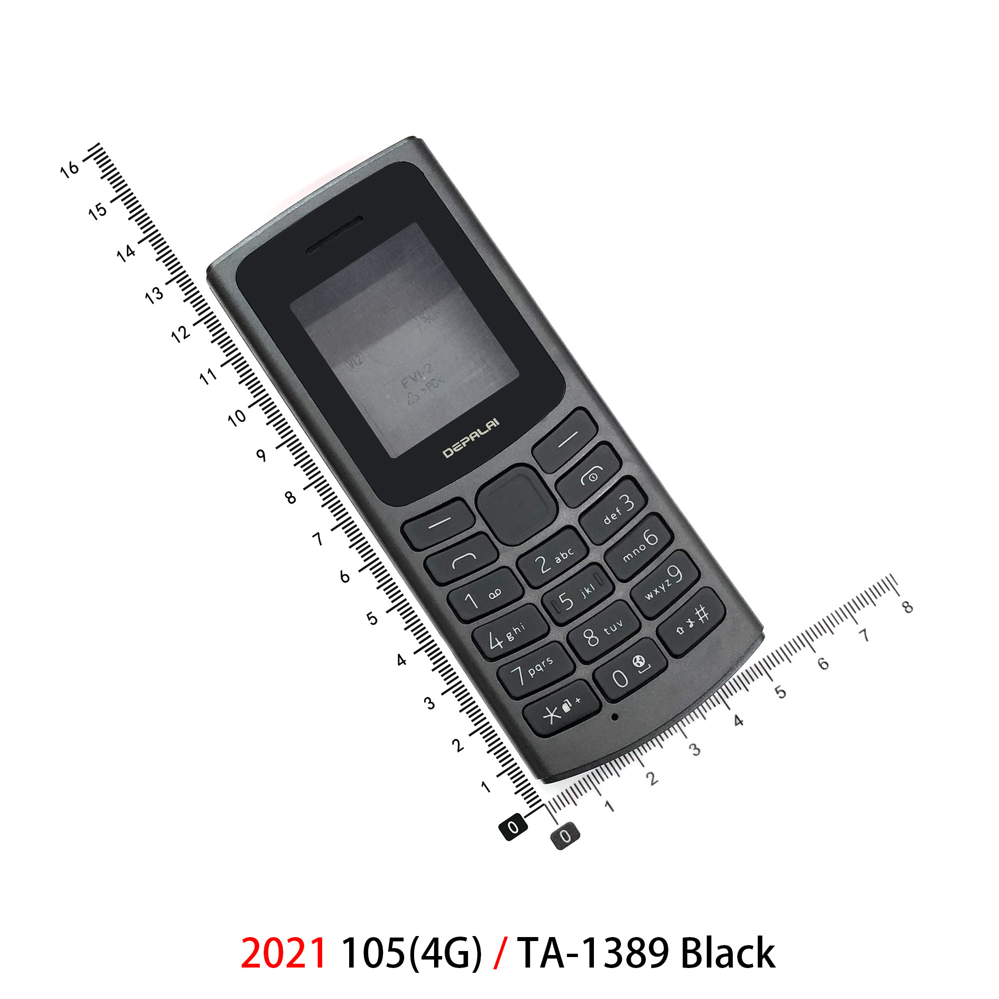 Phone Housing Cover For Nokia 105 4G AT-1389 110 4G case Keypad Back Battery 110 Mobile Phone Case Dual card version: Rose