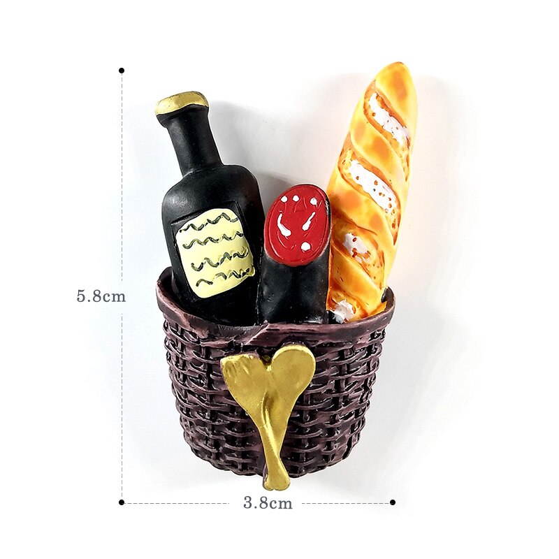 Artificial Breakfast Bread Egg Pizza Figurine Pretend play Simulation Food Kitchen Toy Dollhouse DIY Accessories Baby: basket wine