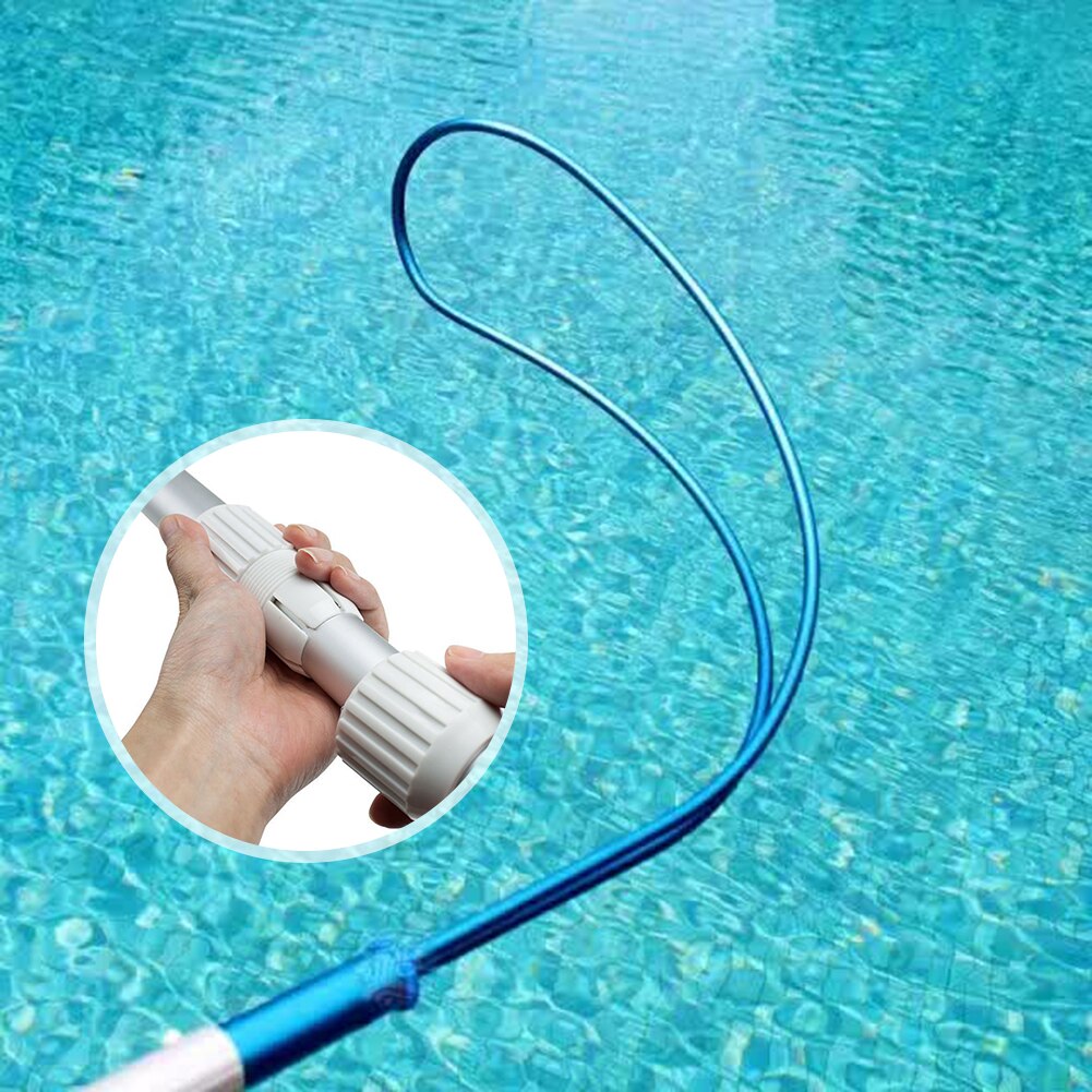 Portable Aluminum Alloy Telescopic Handle Stick for Brushes Salvage Net Swimming Pool Cleaning Tool