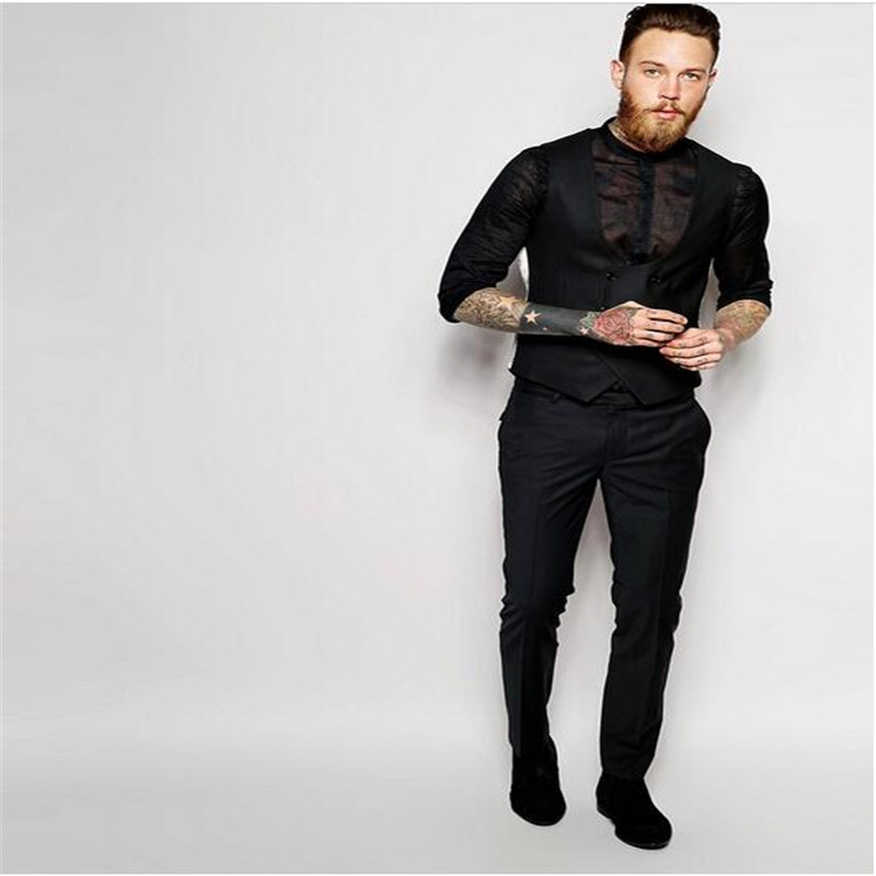 Chalecos Retro para hombre, chaleco de doble botonadura para hombre, chaleco informal para o discoteca o boda, camiseta ajustada sin mangas de talla grande para hombre