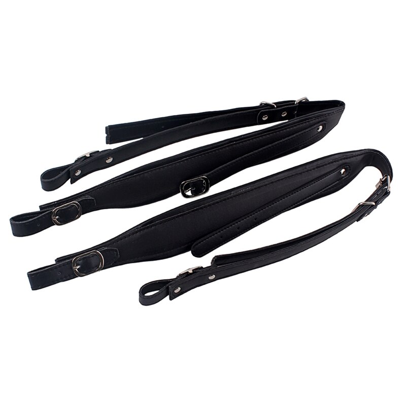 1 Pair Adjustable Soft Synthetic Leather Accordion Shoulder Straps Belt Adjustable Length for Bass Accordions Universal