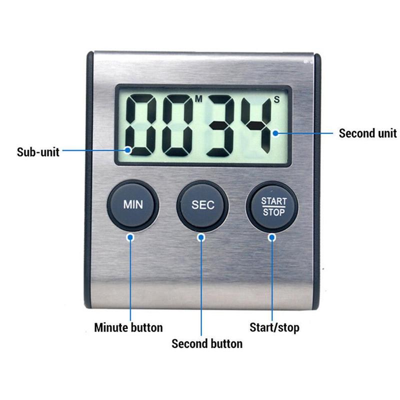 Kitchen Cooking Timer Digital Display Countdown Reminder Baking Timer