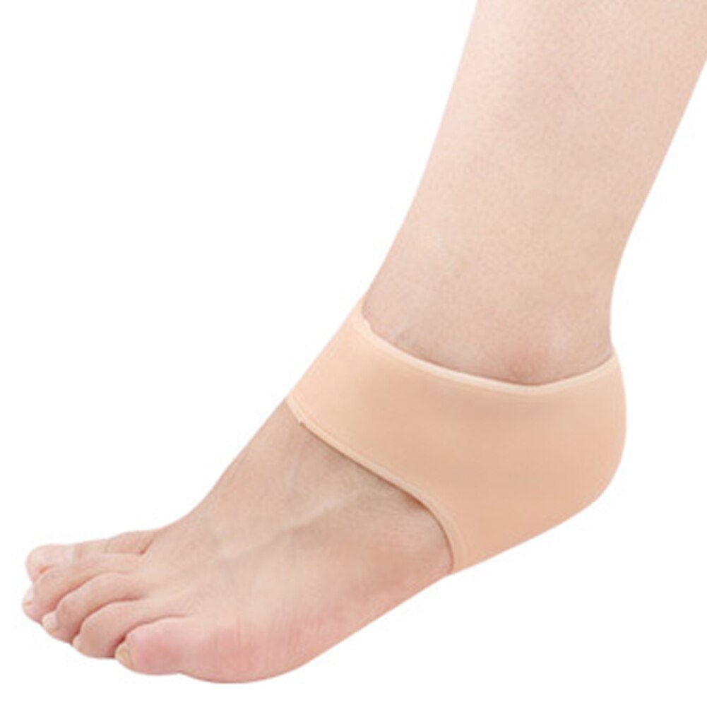 Almohadillas de silicona para el talón, accesorios para zapatos, Protector para el talón, antidolor, hidratante, antigrietas, cojín para el talón, alivia el dolor: Skin Clolour