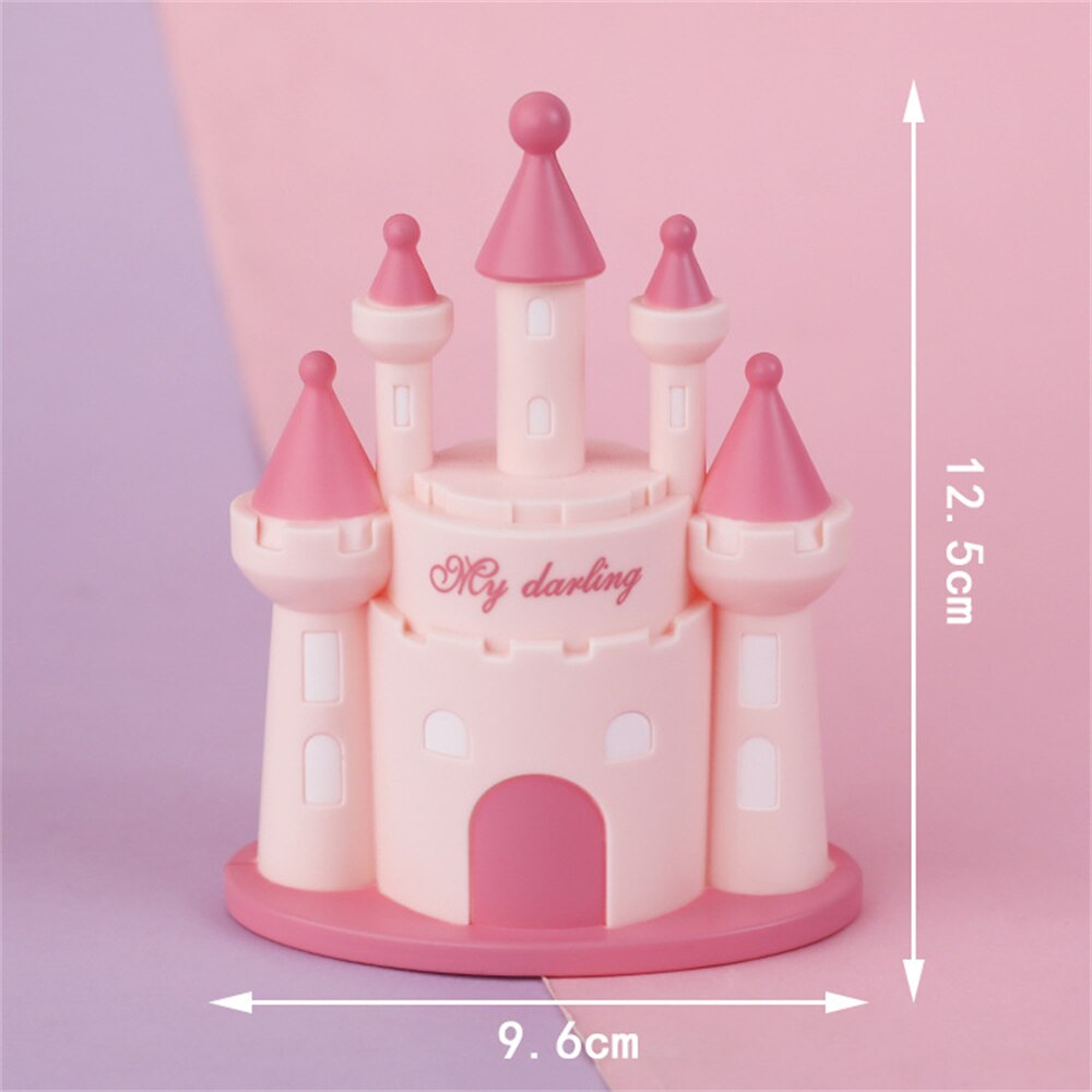 Linna kakku topper cupcake koristelu juhla syntymäpäivä prinsessa prinsessa lapset suosivat kodin kirjoituspöytä auton sisustus hääkakun lippu: Vaaleanpunainen