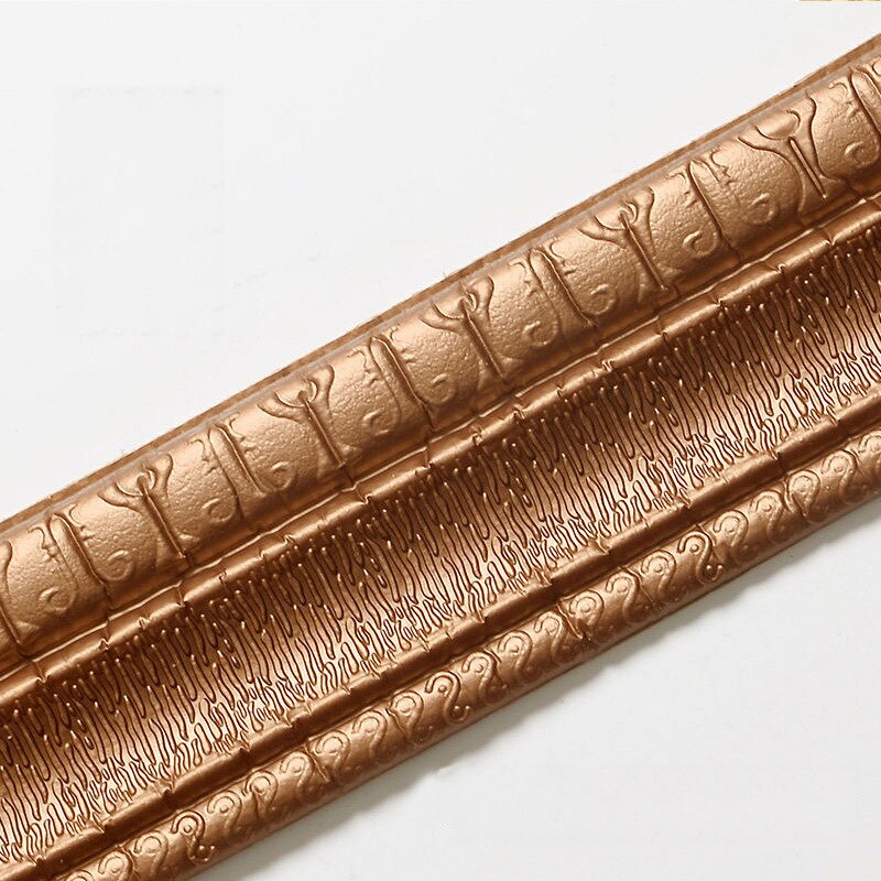 3d Foam Muurstickers Zelfklevende Drie-Dimensionale Muur Rand Strip Grens Waterdichte Muur Decor Plint Behang: E