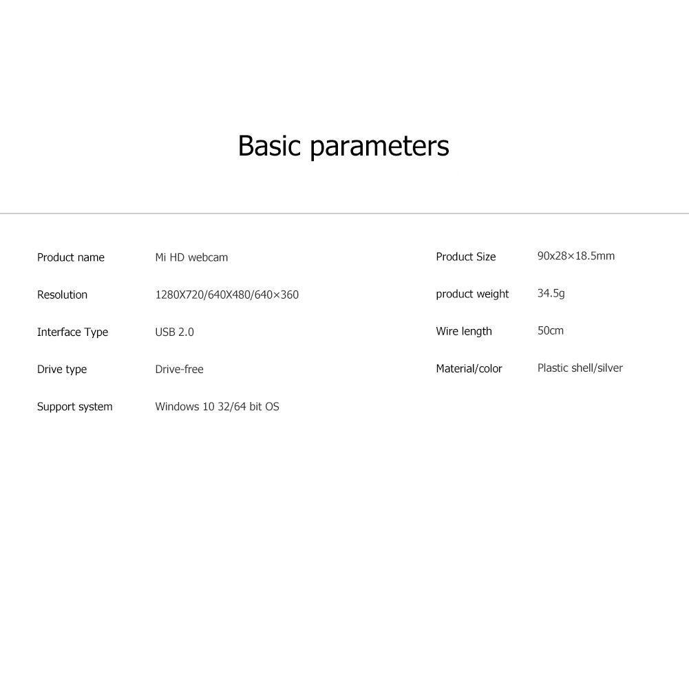 Xiaomi webkamera 720p hd usb 2.0 driver gratis webkamera cam til live-udsendelse videokonference til windows 10 32 64 bit bærbar computer