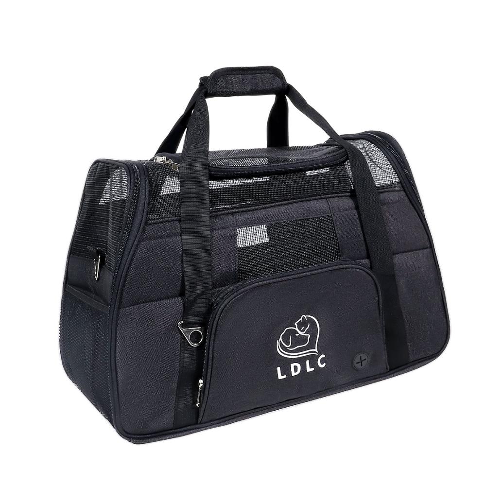 Portable Cat Carrier Bag Pet Puppy Travel Bags Breathable Mesh Dog Backpack Cat Carrier Outgoing Foldable Zipper Pets Handbag: Black