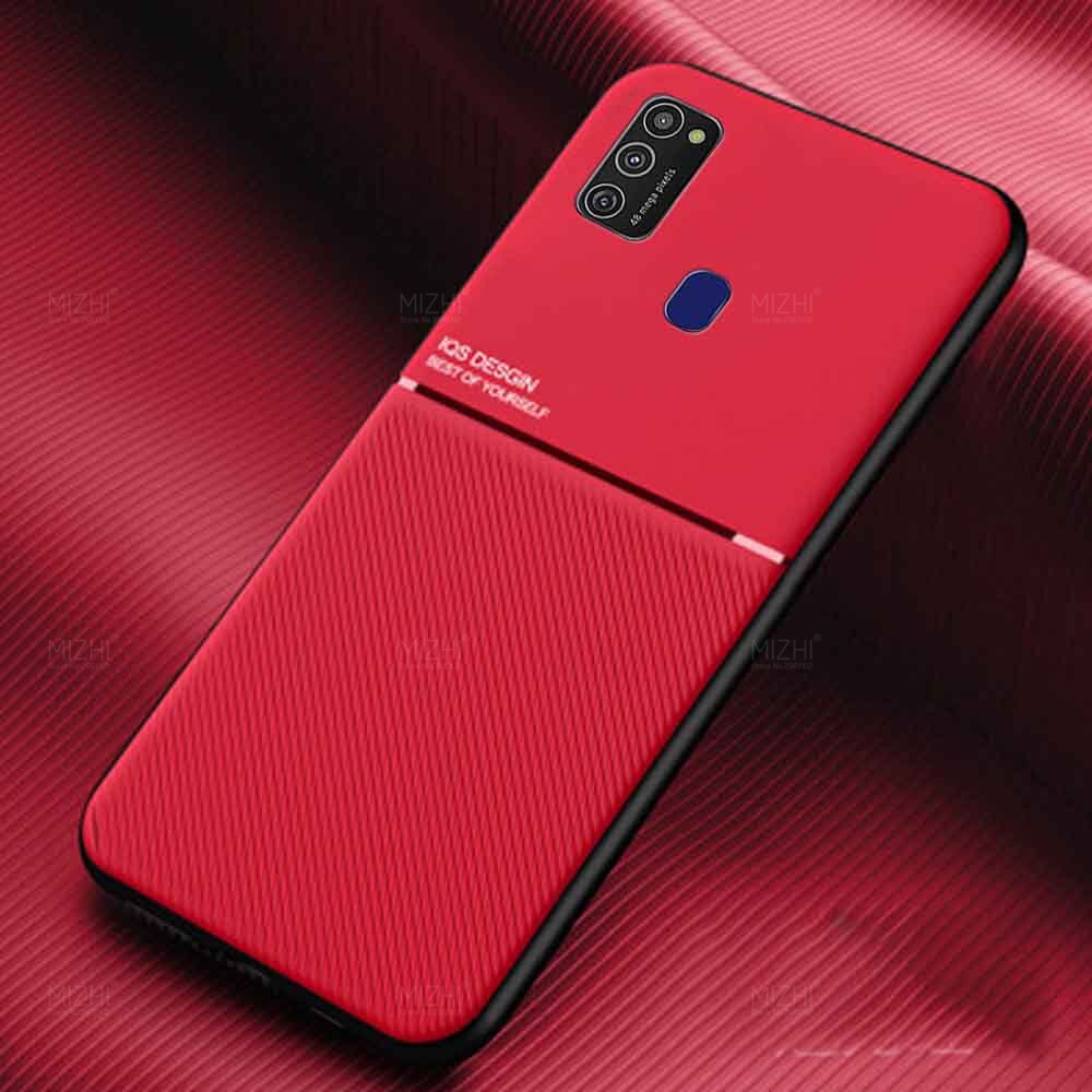 Capa magnética para samsung galaxy, capa anti-choque para celulares samsung galaxy m 21 21 m m215f samsung samsung m21 capa fundas: For Samsung N12 / red