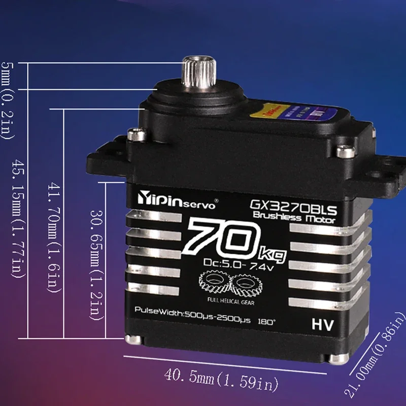 Servo impermeable IP68 35kg/40kg/55kg/60kg/70KG, servos digitales de engranaje helicoidal totalmente de acero para accesorios rc 1/8 1/10 coche de juguete Rc