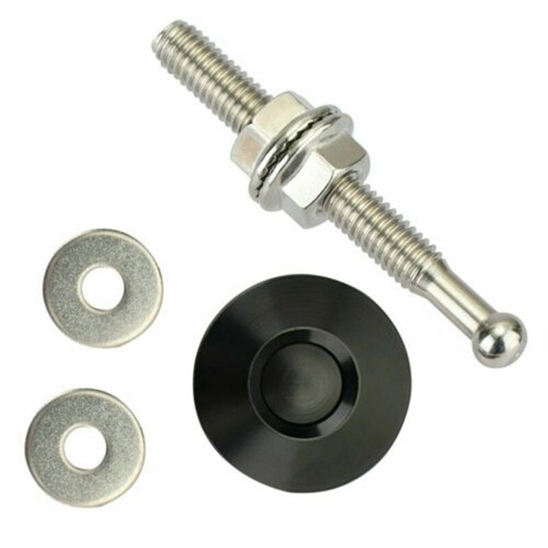 4PC Push Button Quick Release Hood Bonnet Pins Lock Clip Car Bumper Latch Kit EA