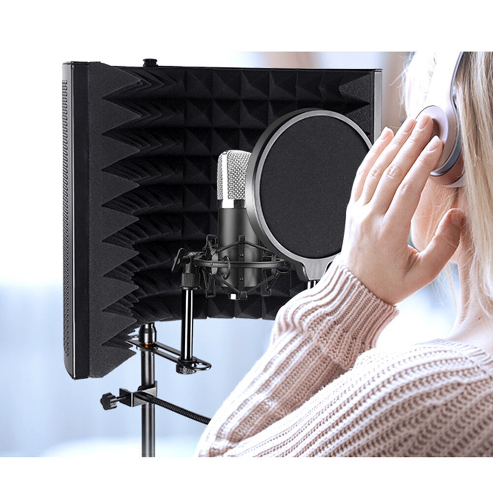 Schäume Tafel Klang Absorber Studio Aufnahme Faltbare Filter Mikrofon Lärm Reduktion Professionelle Windschutz Isolation Schild