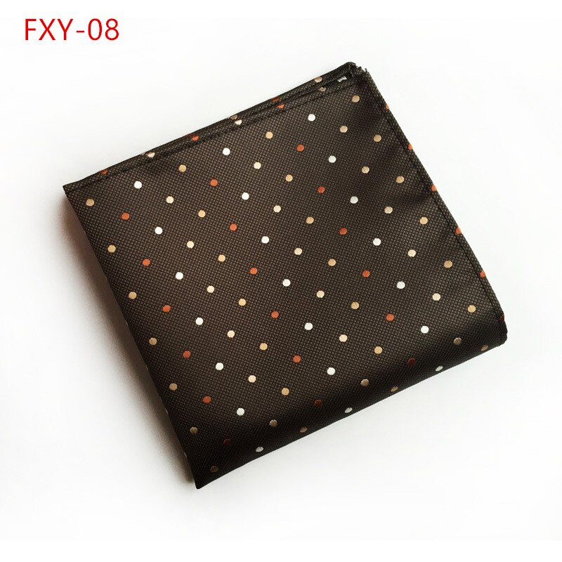 18 Colors Mens Pocket Square Dot Handkerchief Hanky for Men Business Wedding Suit Hanky 25cm*25cm: FXY08