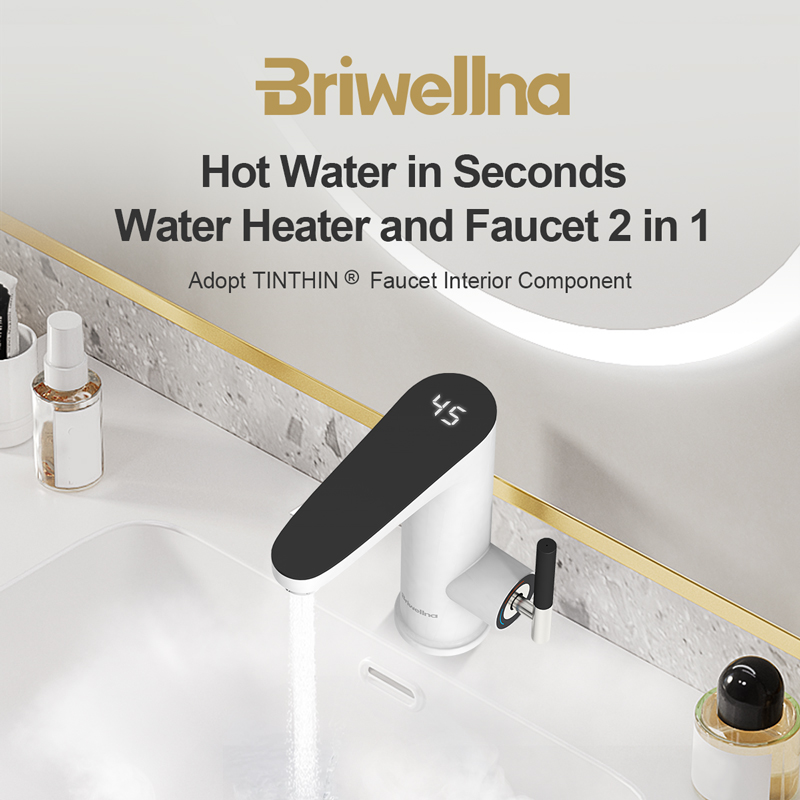 Briwellna Elektrische Boiler 220V Keukenkraan Tankless Geysers Kraan Kachel Verwarming Kraan Onmiddellijke Kachels Robinet