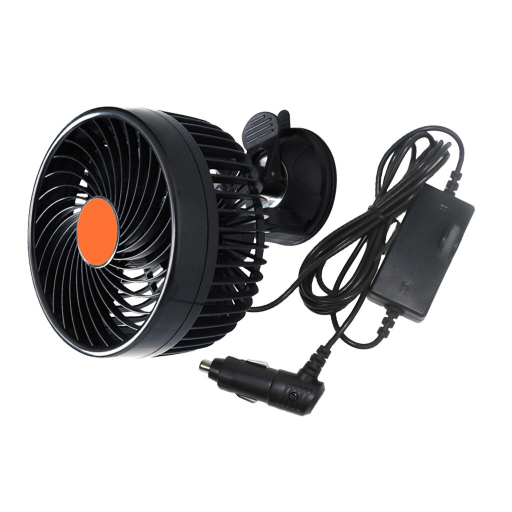 12/24V Mini Electric Car Fan Low Noise Summer Car Air Conditioner 360 Degree Rotating Adjustable Car Interior Fan Air Cooling#20