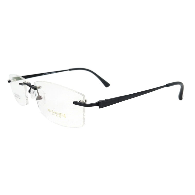 Gmei Optical S8326 Rimless Eyeglasses Frame for men Rimless Eyewear Glasses: Black