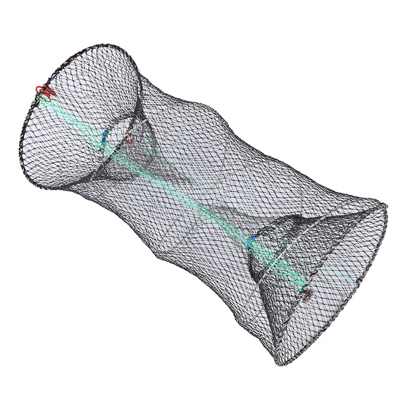 Lobster Crab Crawfish Shrimp Trap Cage Fishing Keep Net Black