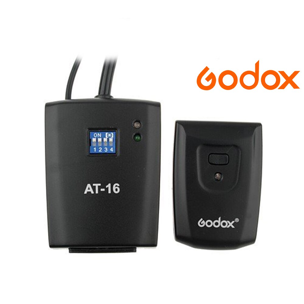 GODOX AT-disparador de disparo remoto de Flash de estudio inalámbrico de 16 Canales para cámara Canon Nikon DSLR 5D 6D 800D 750D 77D M6