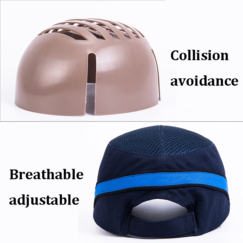 Black Baseball Bump Cap Helmet Lightweight Safety Hard Hat Head Protection Cap