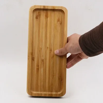 Bambus hölzern Tablett Bambus Pizza Tee Tablett Japanese rechteckig Haushalt Kuchen Brot fest Holz: Grün