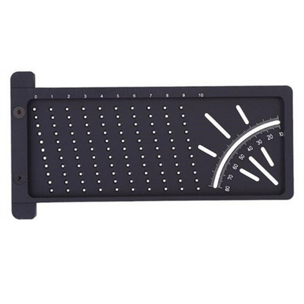 3D charpentier mesure règle 3D Angle règle carré bois outil de mesure charpentier marquage règle trou règle 3D règle charpentier: Black