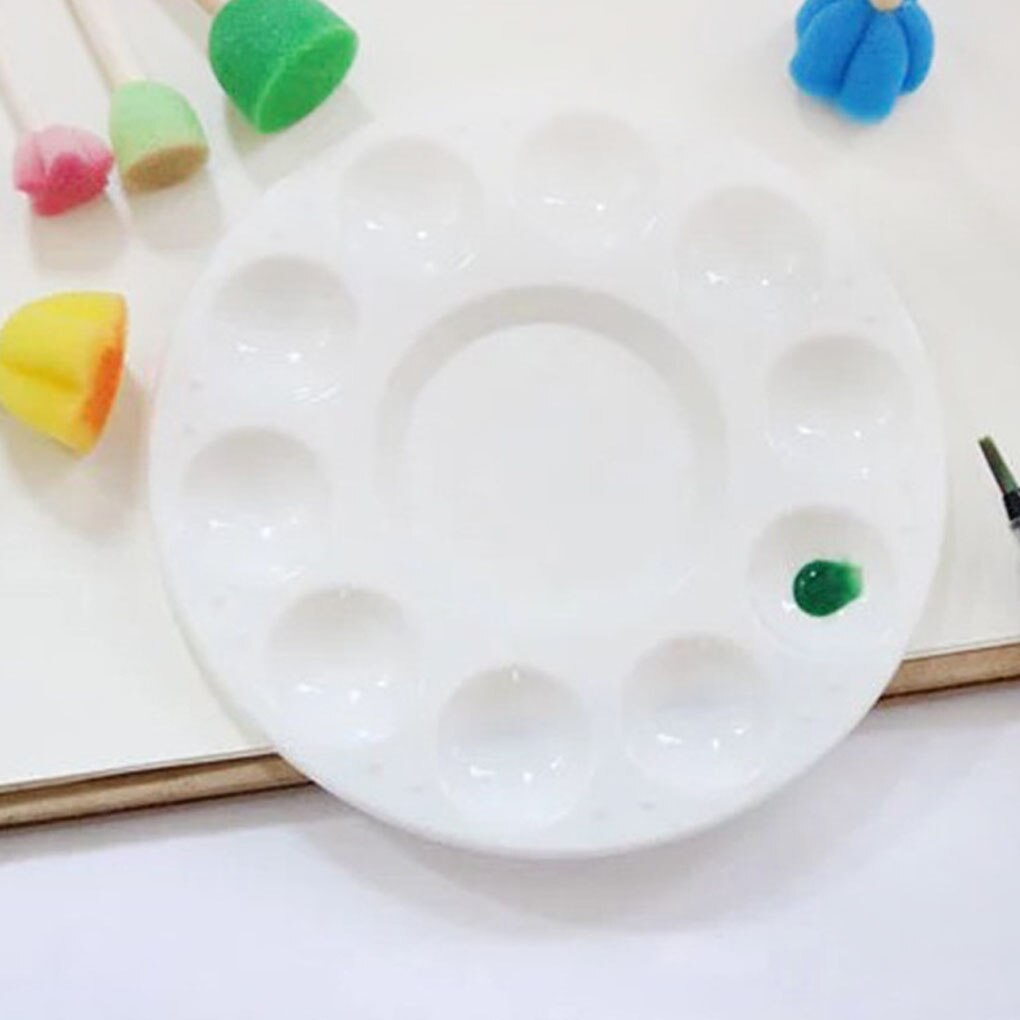 18 Watercolor Plastic Oil Painting Tray Mixing Palette Artist Acrylic Oil Drawing Supply