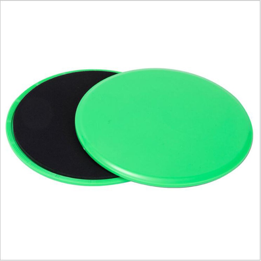2 x Delta discos disco Core deslizadores doble cara Fitness gimnasio en casa ejercicio deslizante para Fitness de equipos de Fitness: Verde