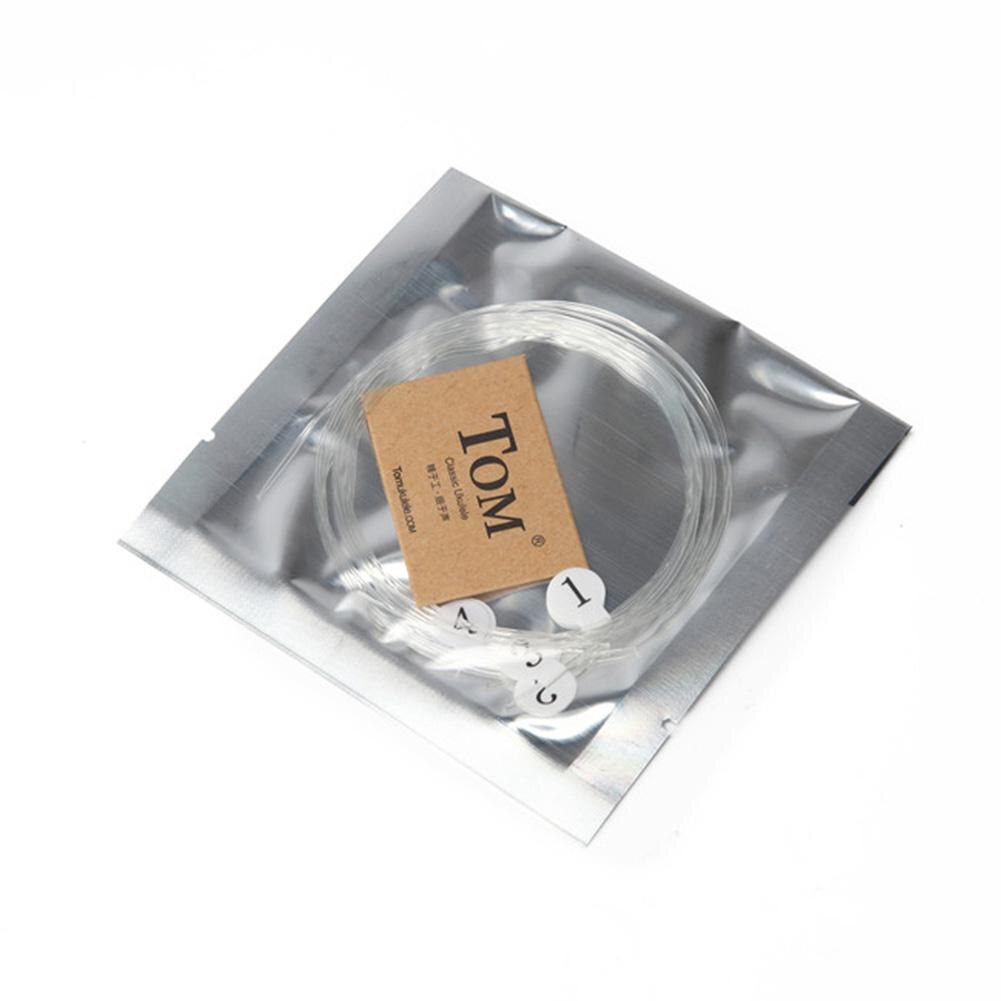 4Pcs Polymer Strings Ukulele Strings Transparante Carbon Akkoord Ukulele Snaren Muziekinstrument Vervanging Deel Accessoires