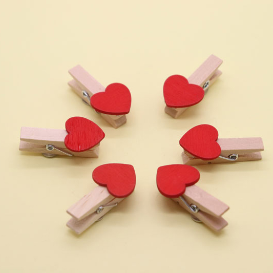 Magneet Rood Hart Clip Houten Decoratie Magnetische Sticker Foto Clip Whiteboard Bericht Plakken Kinderen Zoals: Default Title