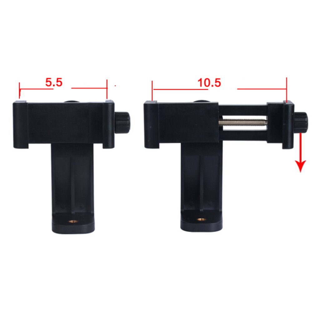 Trépied et monopode, support universel pour smartphone avec tête à vis de 1/4 pouces, Clip de montage rotatif à 360 degrés, noir