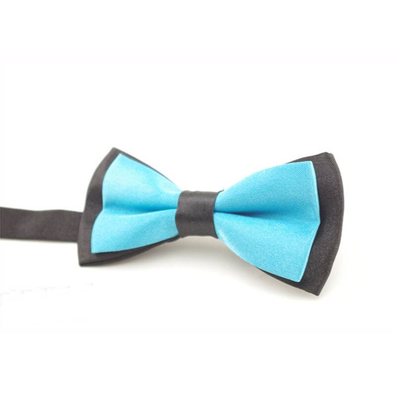 Nœud papillon pour enfant, vêtement classique, couleur unie, réglable, boutonné, deux tons, bleu, rouge, pour plus d'ingéniosité: a15