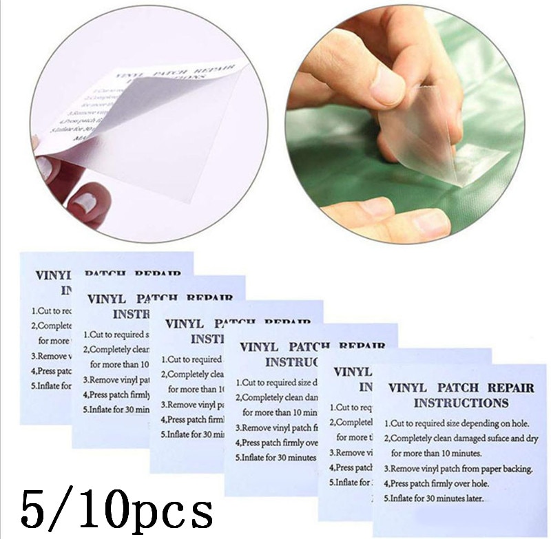 5/10pcs Swimming Float Repair Kit PVC Puncture Repair Patch Glue Kit Adhesive For Inflatable Toy Pools Float Air Bed Dinghies 46