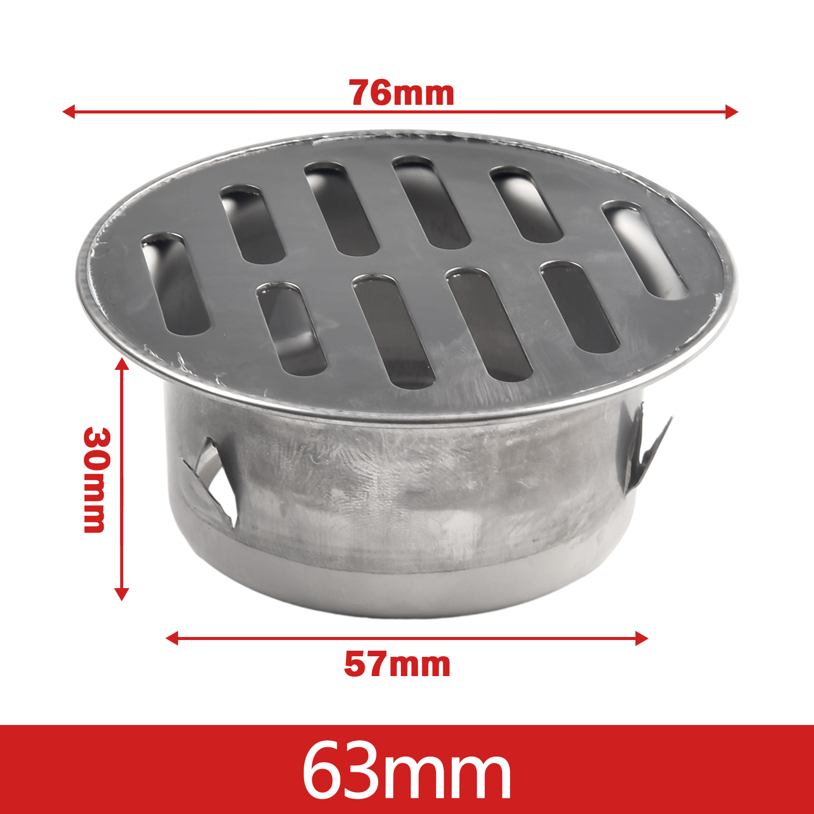 50-200MM Floor Drain Balcony Floor Drain Stainless Steel Large Displacement Drainage Outdoor Roof Anti-Blocking Floor Strainer: Yellow